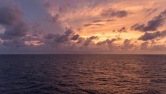 body of water during golden hour thumbnail
