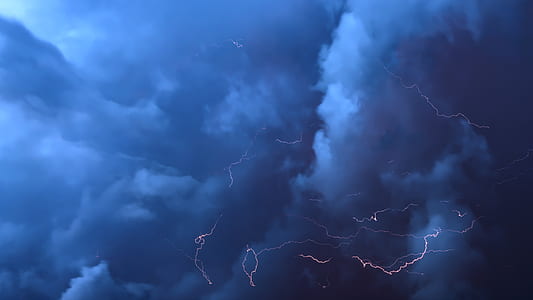low angle photograph of dark cloudy sky thumbnail