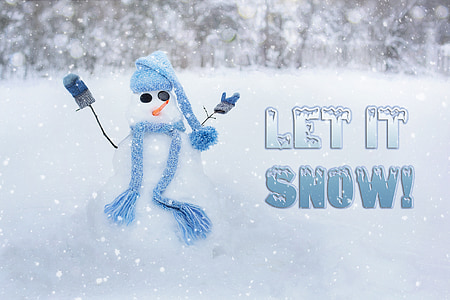 snowman with Let It Snow text overlay thumbnail
