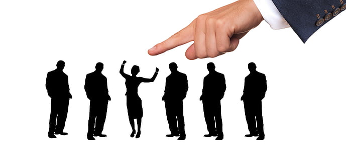 six person silhouette being pointed advertisement thumbnail