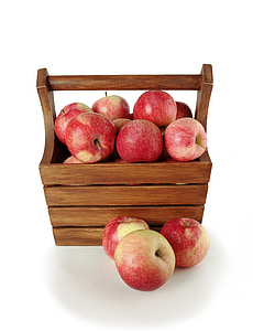 red apples in brown basket thumbnail