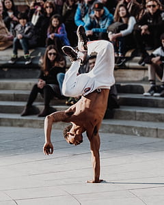 man break dancing on street thumbnail