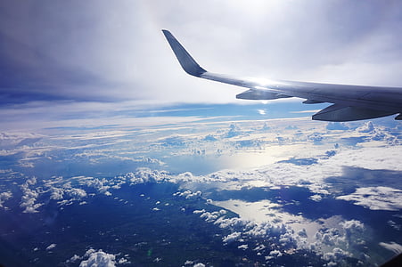 white plane flying during daytime thumbnail