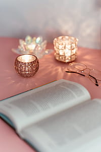 Open book on a pink background thumbnail