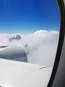 Airliner Window Showing Clouds thumbnail