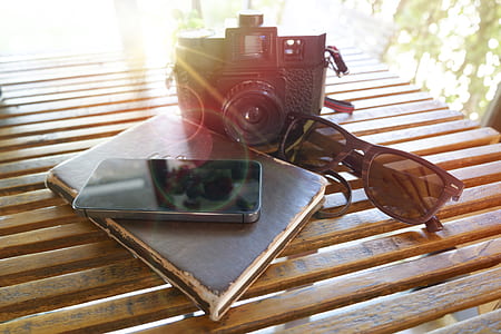 wood, landscape, sunglasses, camera thumbnail