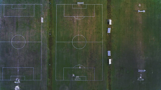 aerial photography of two soccer fields thumbnail