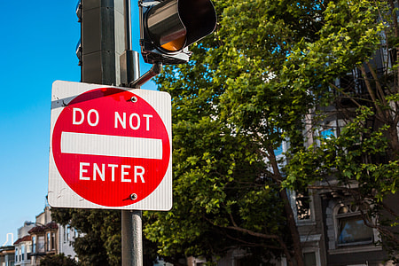 Do Not Enter Traffic Control Sign in San Francisco thumbnail