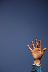 person raising left hand thumbnail