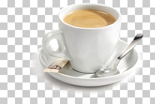 Coffee milk Espresso Tea, Cup coffee , white ceramic teacup on platge PNG clipart