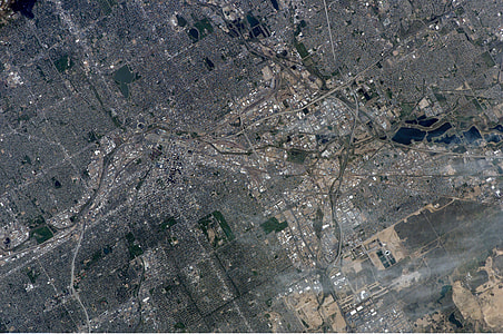 Photograph of Denver from Space in Colorado thumbnail