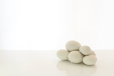 pile of white stones with white background thumbnail