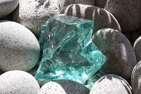 clear glass frame on gray stones thumbnail