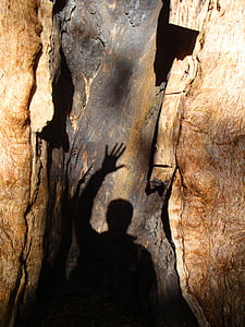 shadow of man on rock formation thumbnail