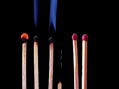 six different stages of match sticks thumbnail