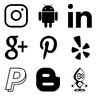 Social svg vector icon sets