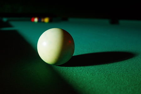 closeup photography of cue ball on billiard table thumbnail