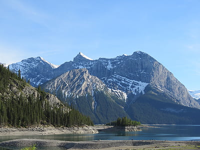 landscape photography of mountain range near lake thumbnail