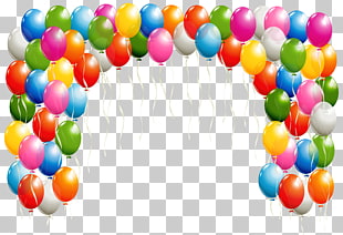 Balloon , Transparent Balloons Arch , assorted-colored plastic balloons PNG clipart