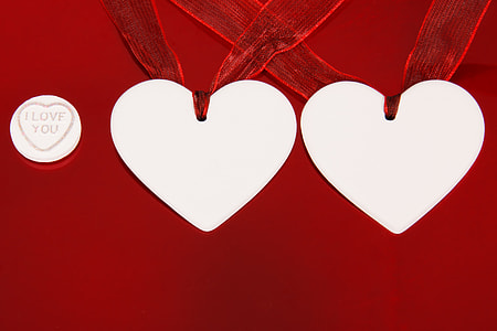 two white heart decors thumbnail