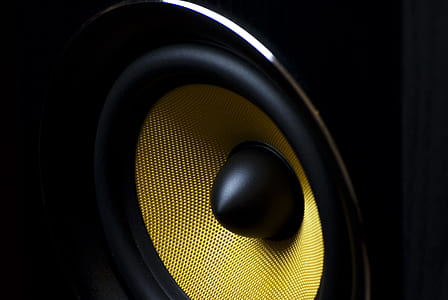 gray and yellow coaxial speaker thumbnail