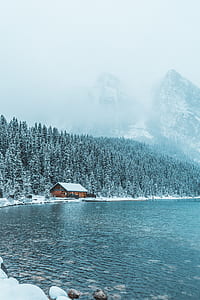brown house near body of water thumbnail