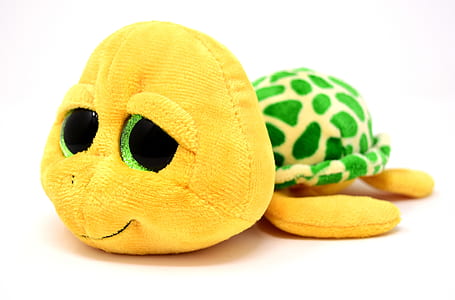 yellow and green turtle plush toy thumbnail