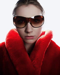 man wearing butterfly sunglasses and red bathrobe while taking selfie thumbnail