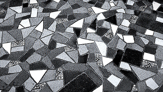 grayscale photo of mosaic floor thumbnail