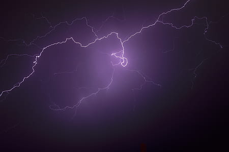 lightning strike in dark sky thumbnail
