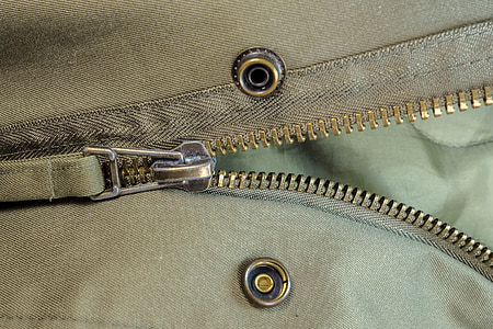 close-up of brown zipper thumbnail