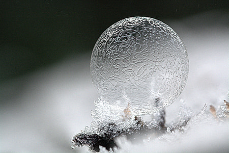 close-up photography of frozen ball decor thumbnail