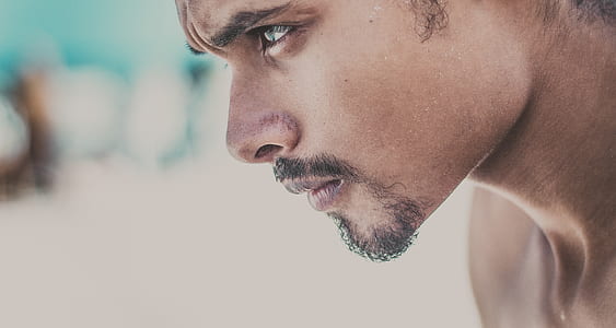 man, blur, face, beard thumbnail