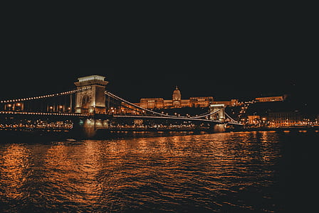 Manhattan bridge during night time thumbnail