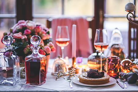Beautifully served table for dinner thumbnail