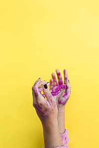 hands with pink paint thumbnail