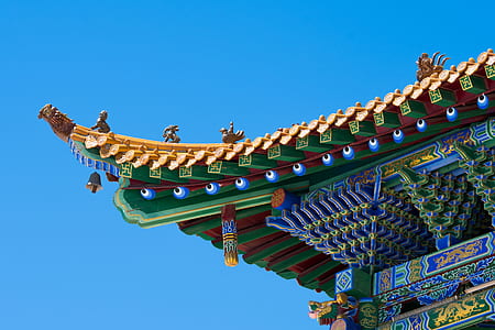 architectural photography of multicolored temple thumbnail