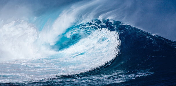 blue sea wave on focus photo thumbnail