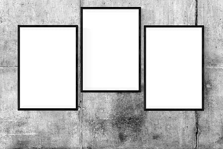 three rectangular white frames thumbnail