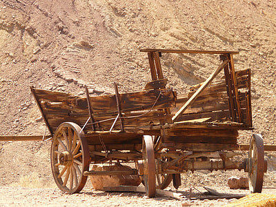 brown wooden horse carriage on dessert thumbnail