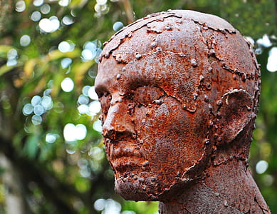 selective focus photograph of metal man bust thumbnail