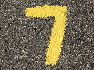 yellow number 7 painted surface thumbnail