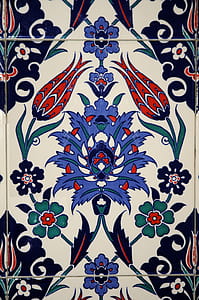 square white and multicolored floral tile thumbnail