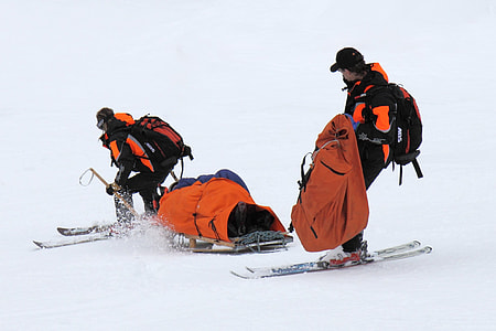 two men snow skis on ice at daytime thumbnail