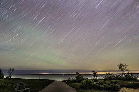 Swirling Stars Above Lake Michigan thumbnail