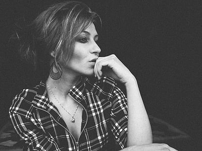 grayscale photography of woman thumbnail