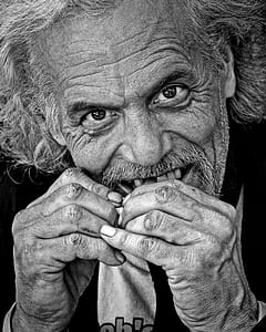 grayscale photograph of man thumbnail