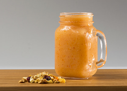 clear glass mason jar mug thumbnail
