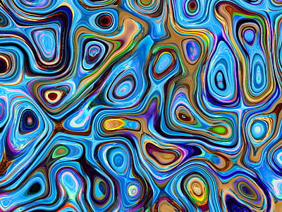 blue and multicolored artwork wallpaper thumbnail