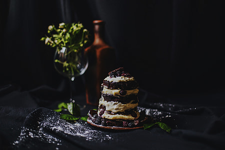 pastry on brown plate thumbnail